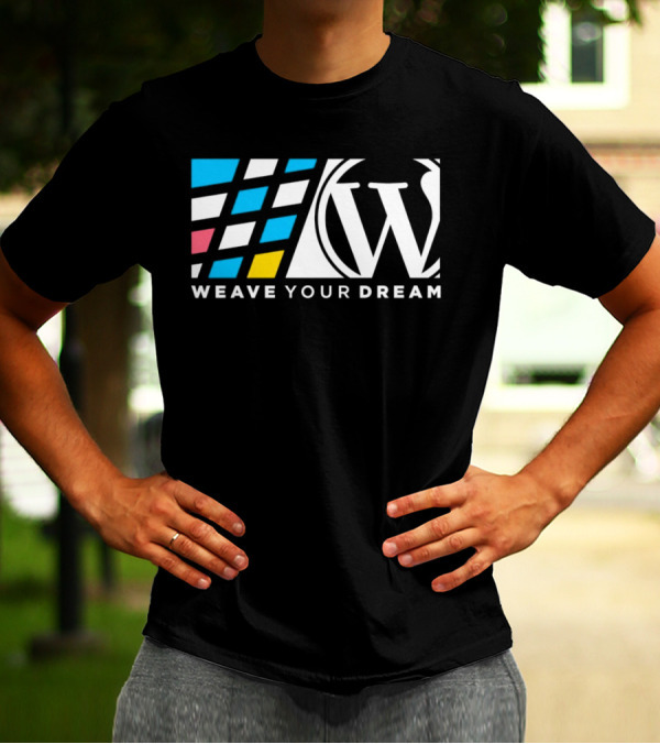 Weave Your Dream W Logo With Colorful Shapes T-Shirt