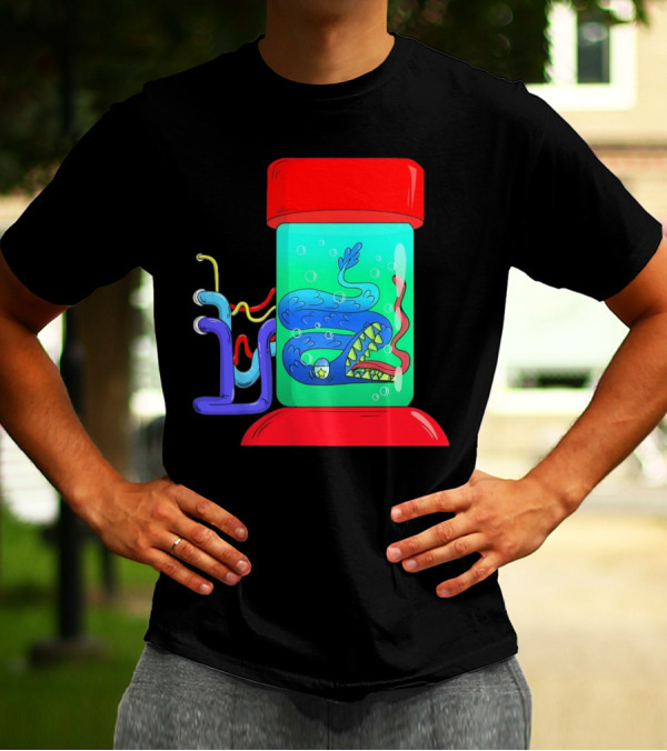Viper In Colorful Science Lab Jar With Tubes T-Shirt