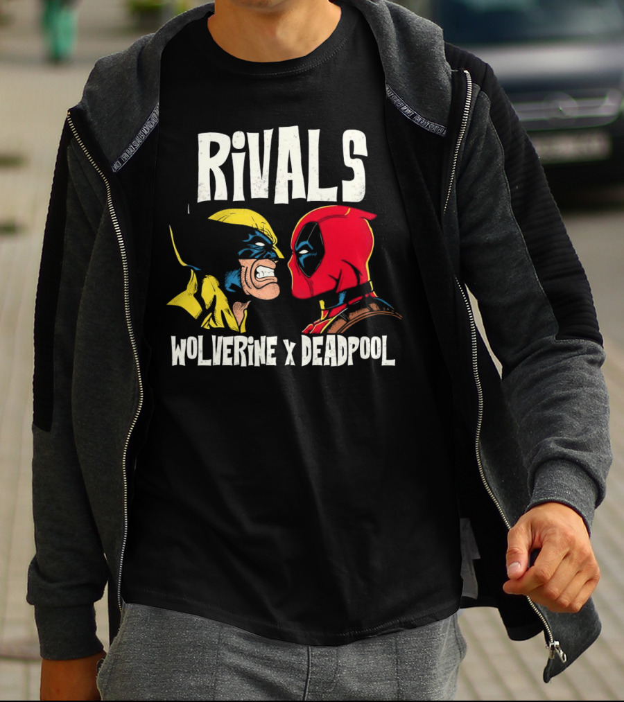 Rivals Wolverine X Deadpool Faceoff T-Shirt