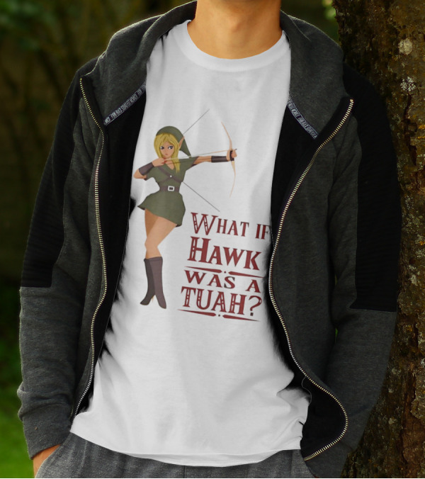 What If Hawk Was A Tuah? Zelda Archer In Green Tunic T-Shirt