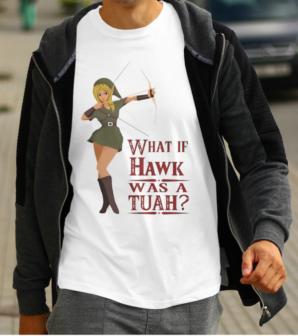 What If Hawk Was A Tuah? Zelda Archer In Green Tunic T-Shirt