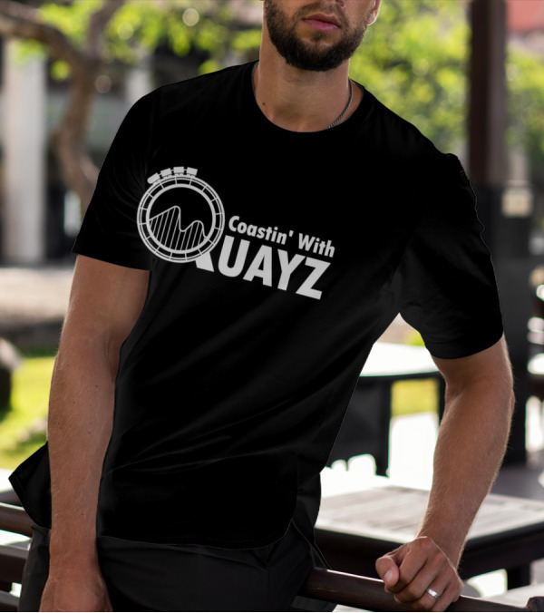 Coastin' With Quayz Roller Coaster Line T-Shirt