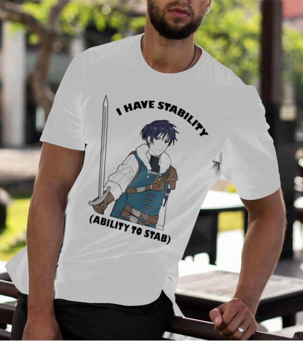 I Have Stability Ability To Stab Blue-Haired Anime Character Katie Gavin Photo T-Shirt