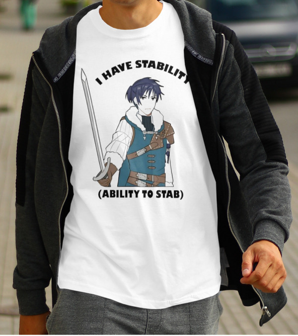 I Have Stability Ability To Stab Blue-Haired Anime Character Katie Gavin Photo T-Shirt
