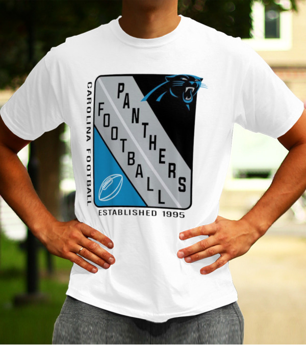 Carolina Panthers Football Shield Established 1995 T-Shirt