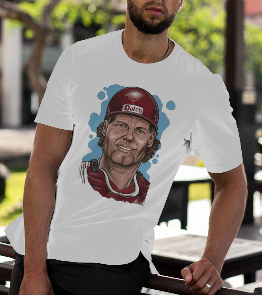 Darren Daulton Philadelphia Phillies Dutch Cartoon T-Shirt