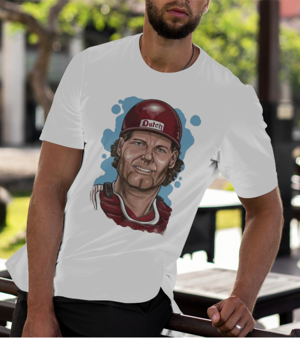Darren Daulton Philadelphia Phillies Dutch Cartoon T-Shirt