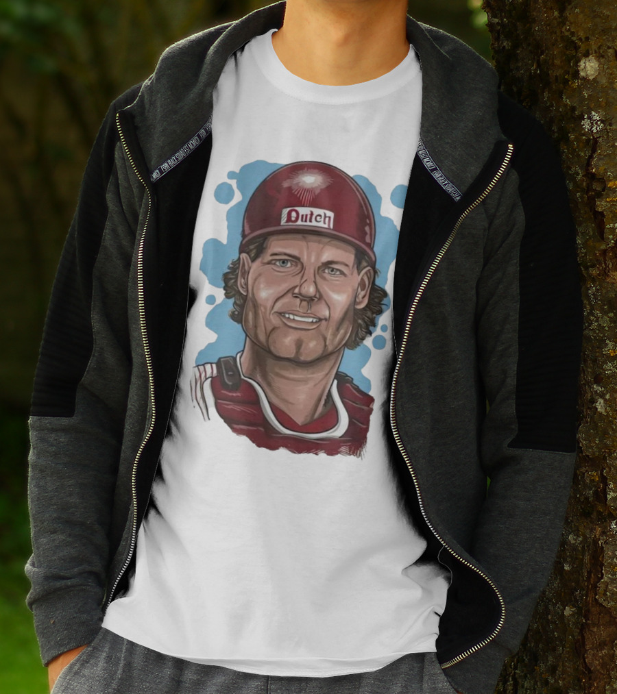 Darren Daulton Philadelphia Phillies Dutch Cartoon T-Shirt