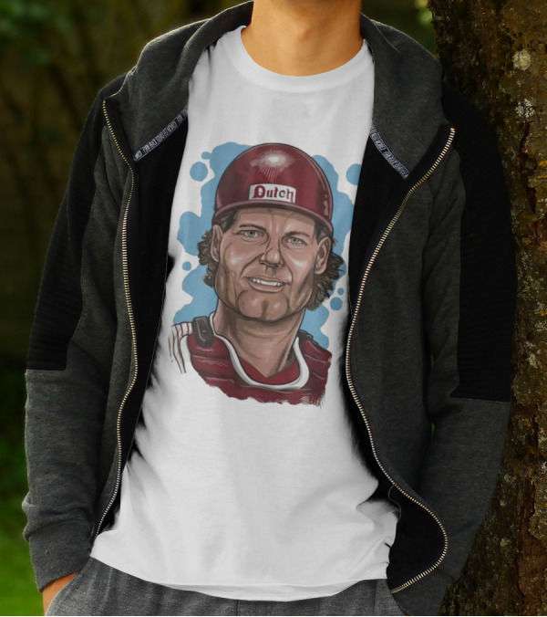 Darren Daulton Philadelphia Phillies Dutch Cartoon T-Shirt