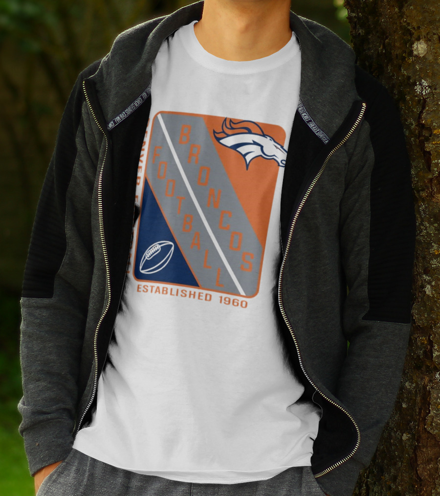 Denver Broncos Football Established 1960 Shield T-Shirt