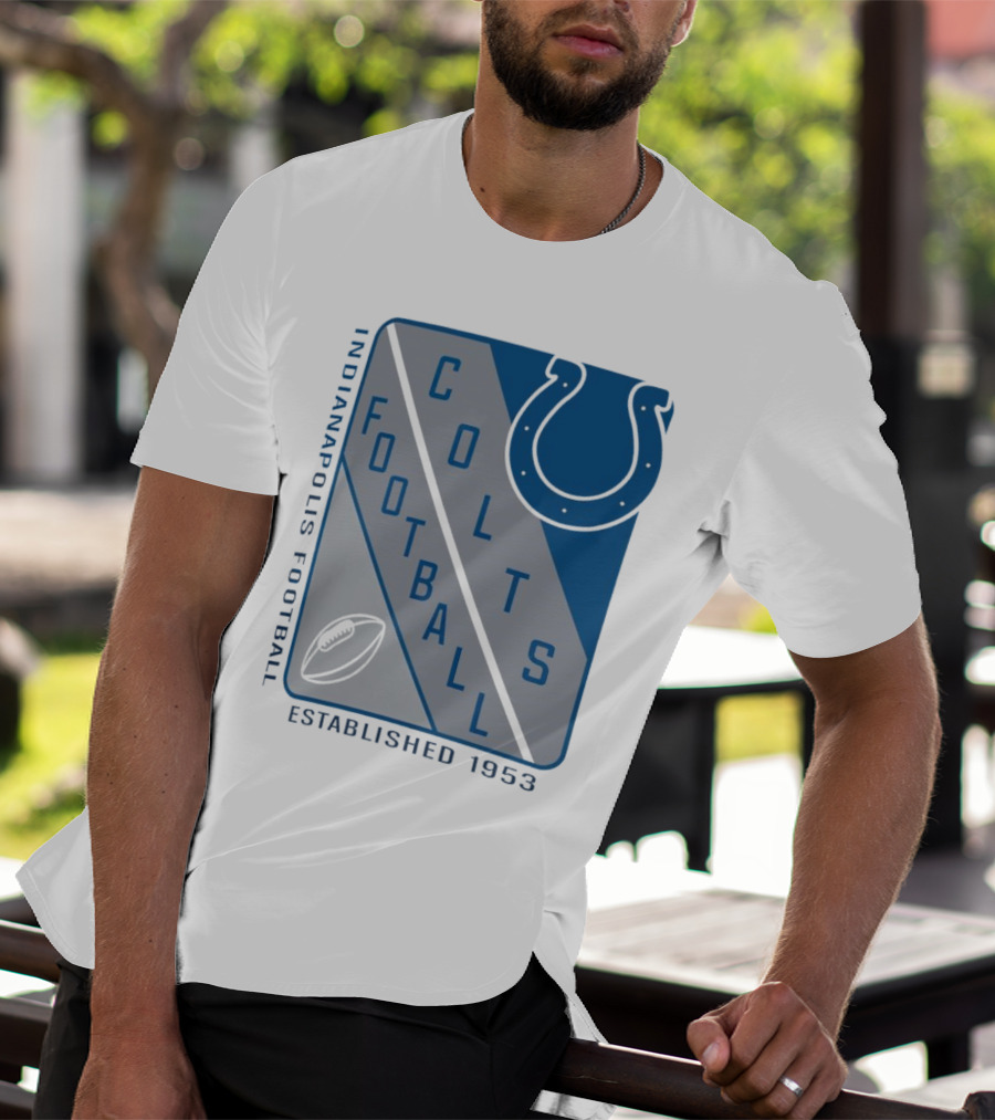 Indianapolis Colts Football Shield Established 1953 T-Shirt