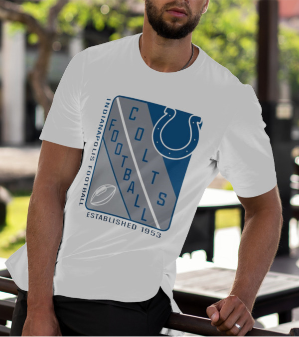 Indianapolis Colts Football Shield Established 1953 T-Shirt