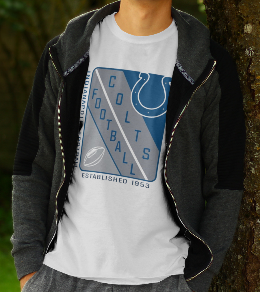 Indianapolis Colts Football Shield Established 1953 T-Shirt