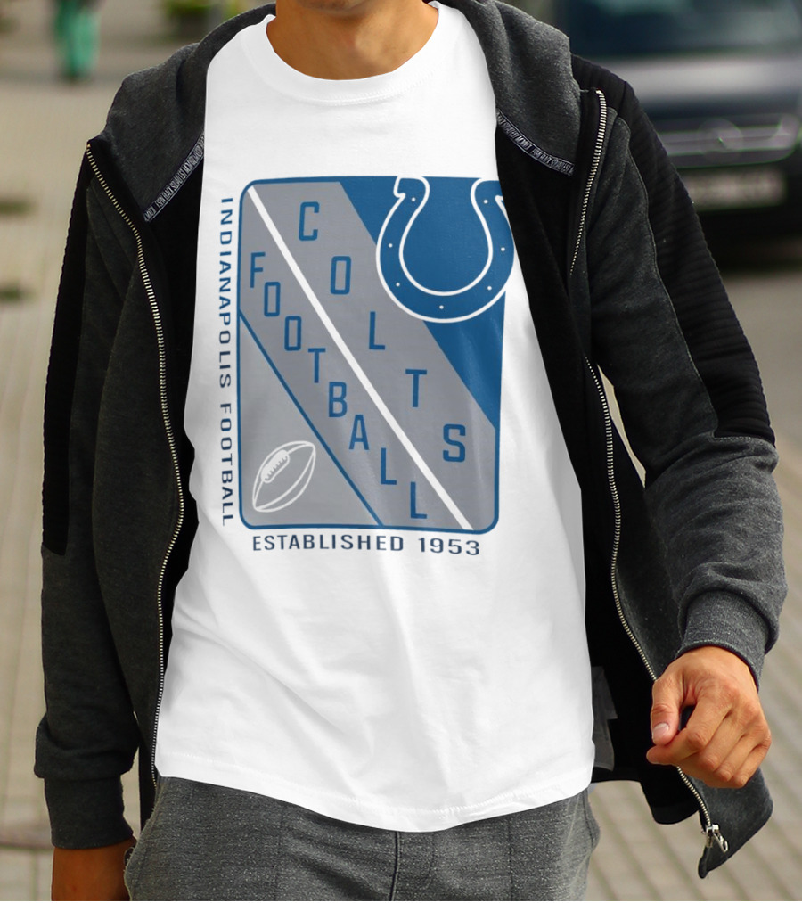 Indianapolis Colts Football Shield Established 1953 T-Shirt