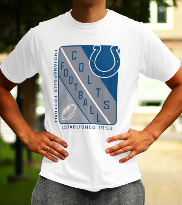 Indianapolis Colts Football Shield Established 1953 T-Shirt