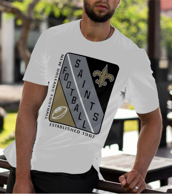 New Orleans Saints Football Shield Established 1967 Fleur-de-lis T-Shirt