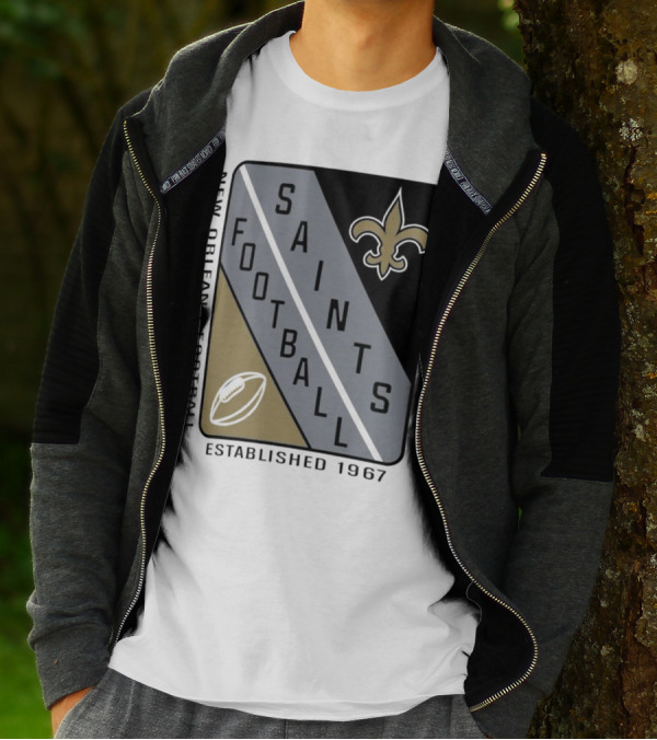 New Orleans Saints Football Shield Established 1967 Fleur-de-lis T-Shirt