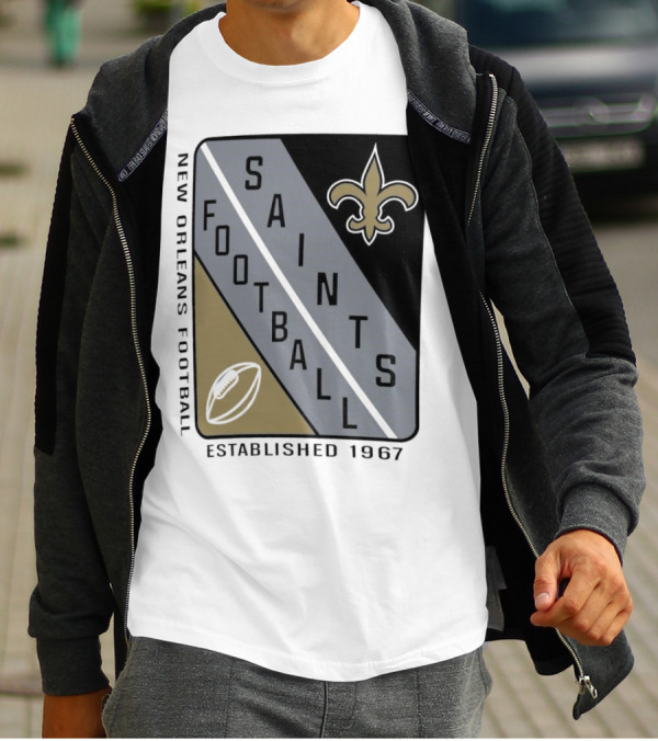 New Orleans Saints Football Shield Established 1967 Fleur-de-lis T-Shirt