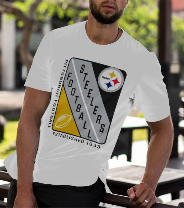Pittsburgh Steelers Football Established 1933 Shield T-Shirt