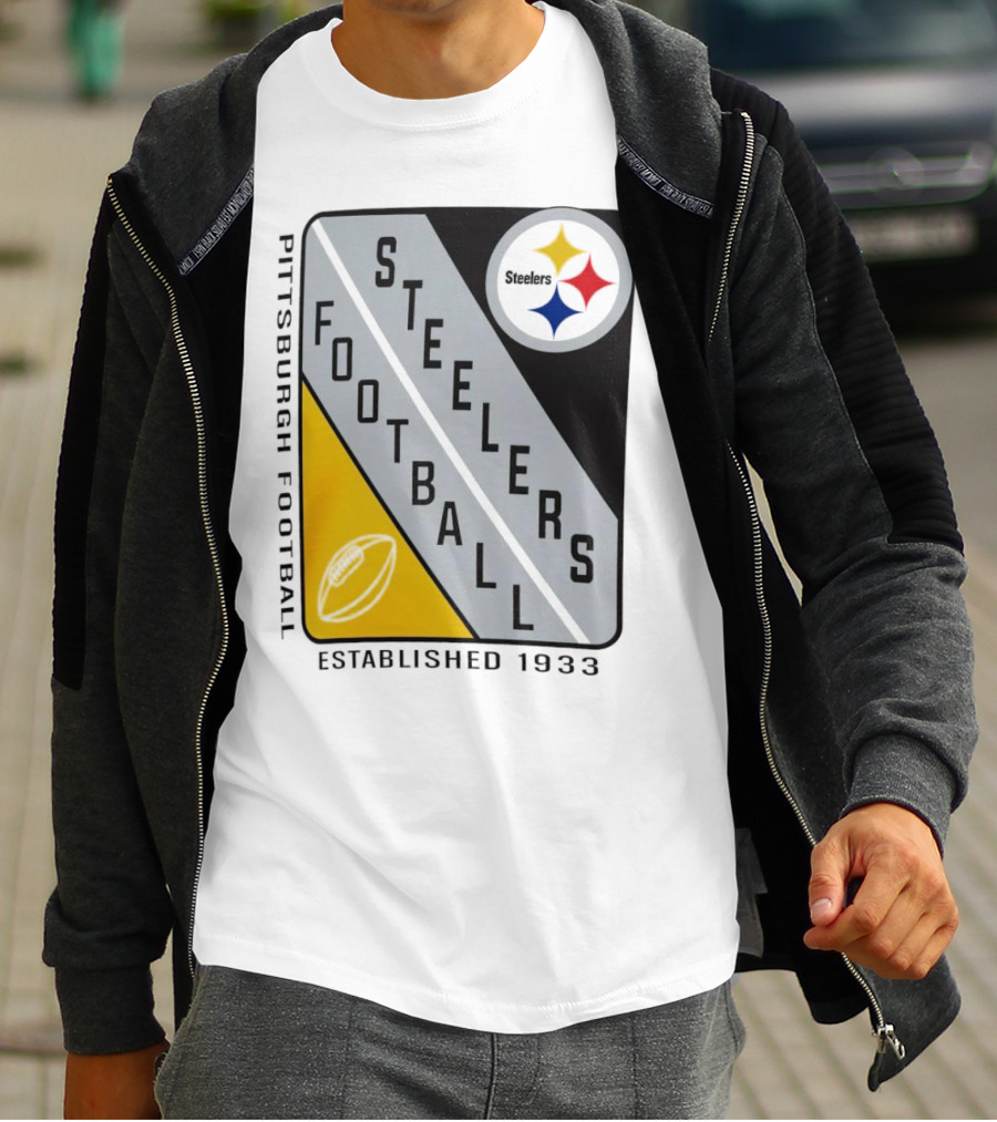 Pittsburgh Steelers Football Established 1933 Shield T-Shirt