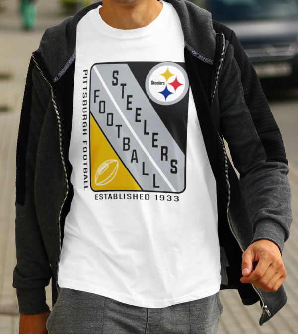 Pittsburgh Steelers Football Established 1933 Shield T-Shirt