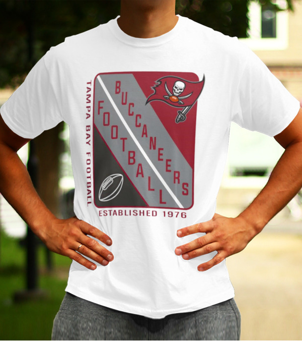 Tampa Bay Buccaneers Football Established 1976 Shield T-Shirt