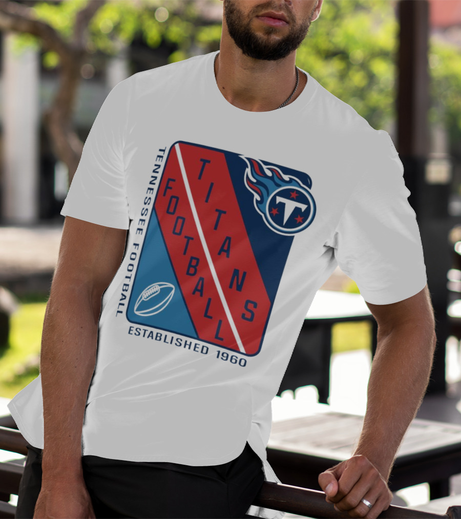 Tennessee Titans Football Established 1960 NFL Shield T-Shirt