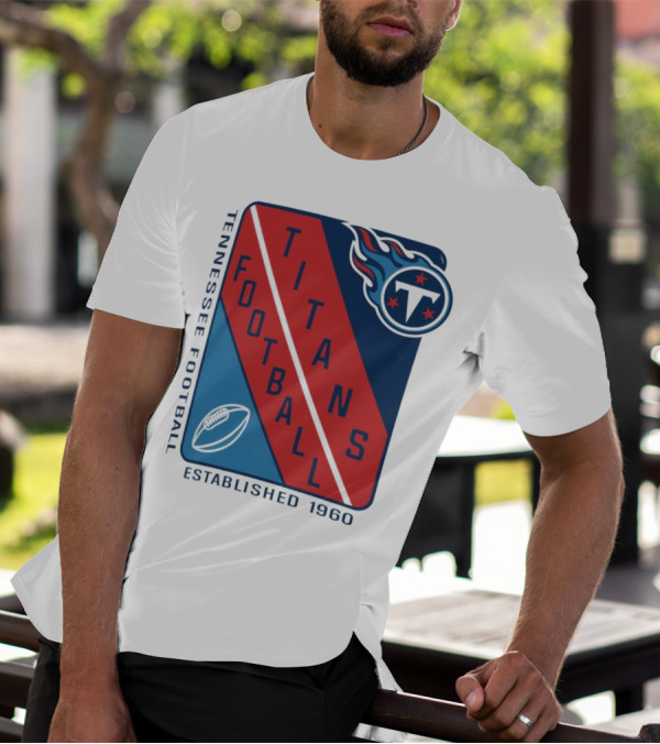 Tennessee Titans Football Established 1960 NFL Shield T-Shirt