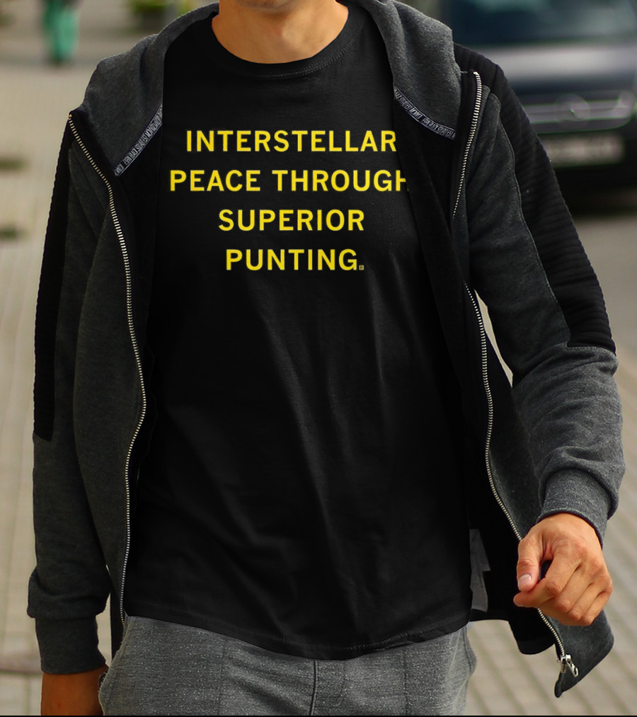 Iowa Hawkeyes Kirk Ferentz Interstellar Peace Through Superior Punting T-Shirt