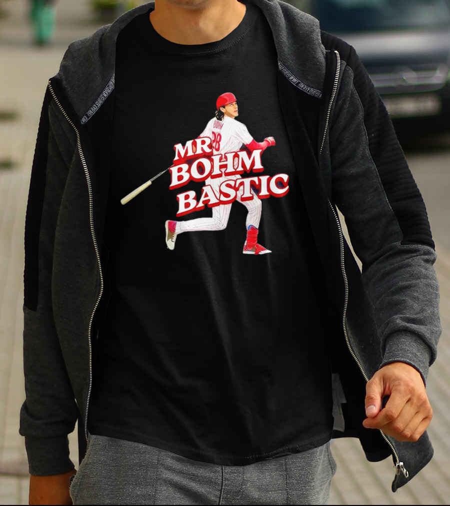 Philadelphia Phillies Alec Bohm Mr. Bohm Bastic Baseball Player T-Shirt