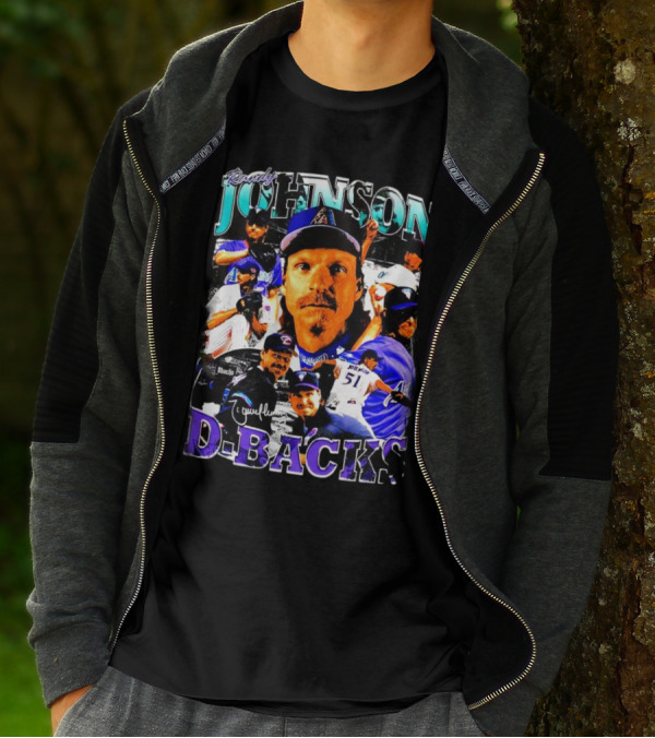 Randy Johnson Arizona Diamondbacks D-Backs Retro Signature T-Shirt