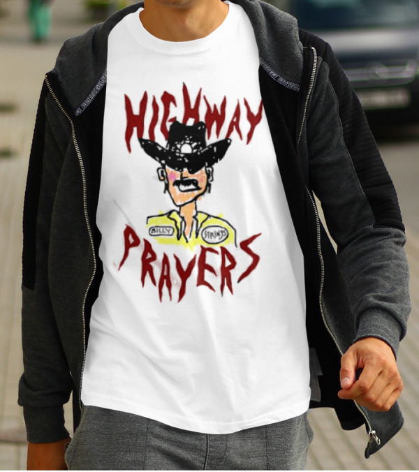 Highway Prayers Cowboy Sheriff With Billy Strings Badge T-Shirt