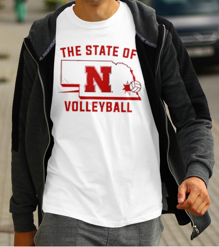 Nebraska Cornhuskers The State Of Volleyball T-Shirt