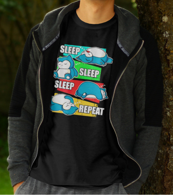 Sleep Sleep Sleep Repeat Snorlax Pokémon Life T-Shirt