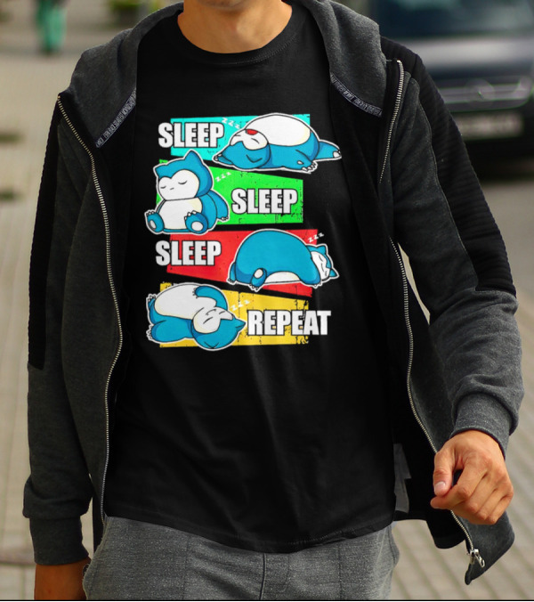 Sleep Sleep Sleep Repeat Snorlax Pokémon Life T-Shirt