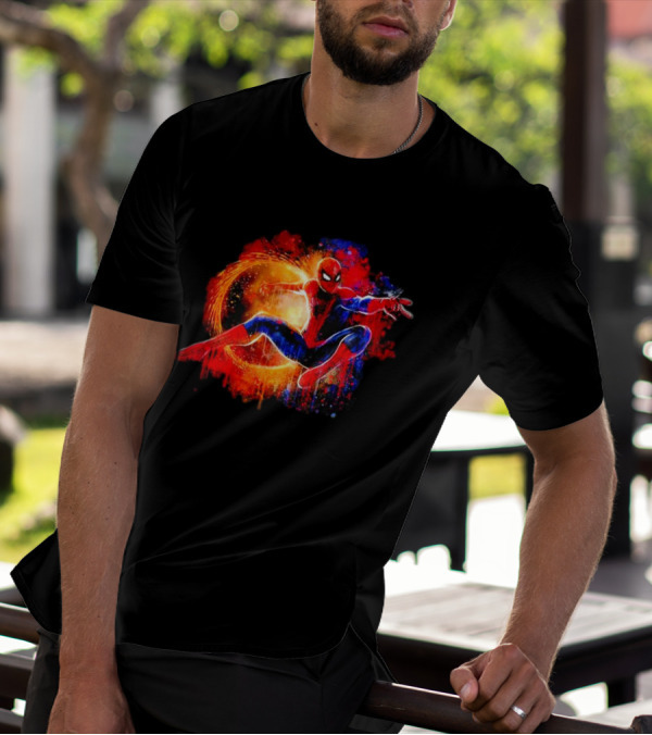 Spiderman Dynamic Splash Through The Vivid Spiderverse T-Shirt
