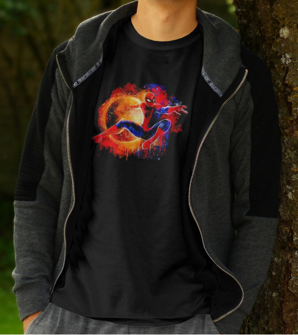Spiderman Dynamic Splash Through The Vivid Spiderverse T-Shirt