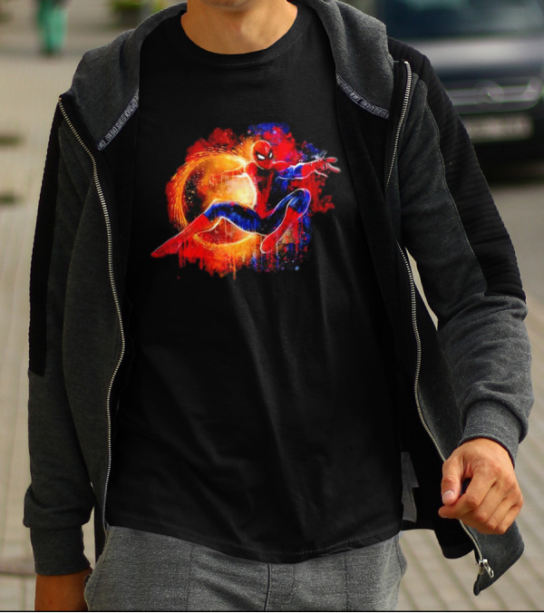 Spiderman Dynamic Splash Through The Vivid Spiderverse T-Shirt