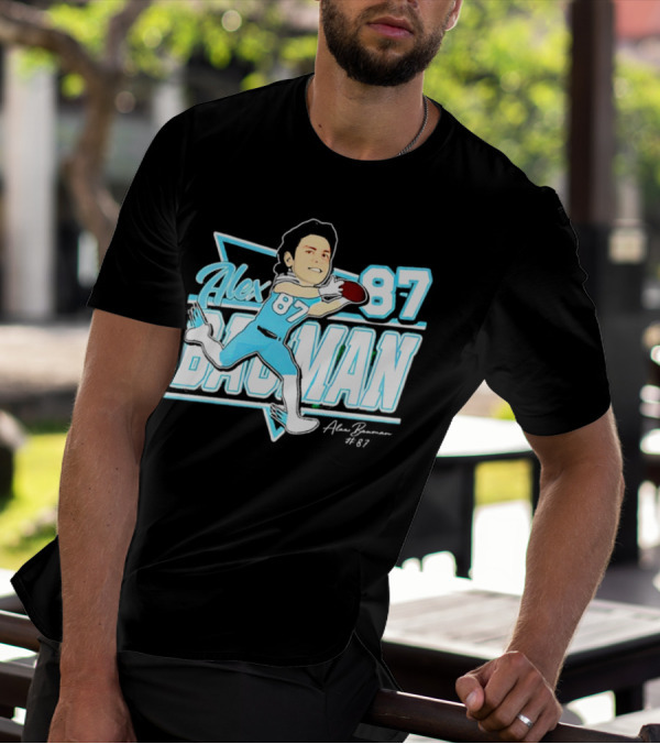 Tulane Green Wave Alex Bauman 87 Cartoon Football Character T-Shirt