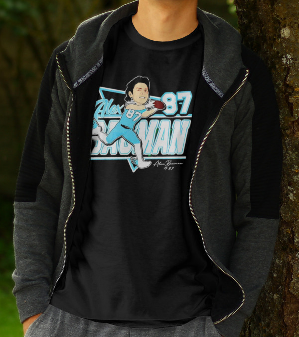 Tulane Green Wave Alex Bauman 87 Cartoon Football Character T-Shirt