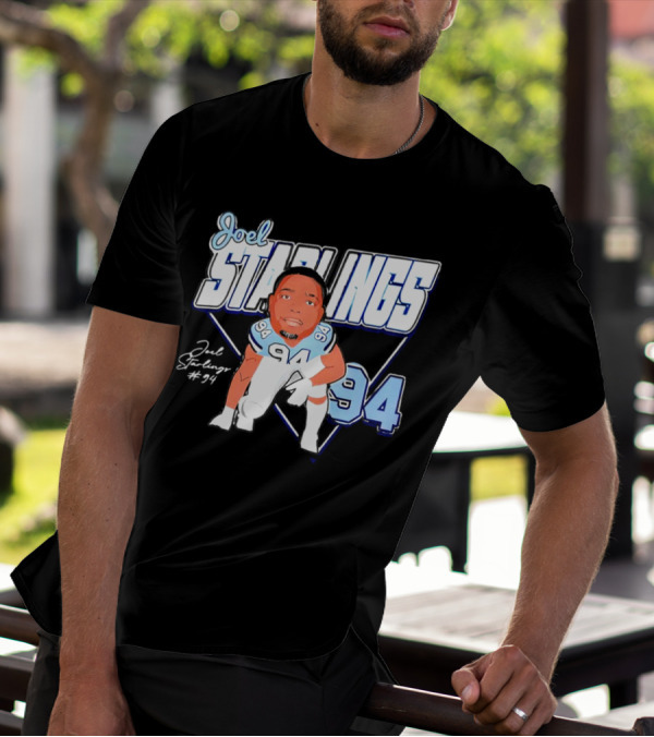 Joel Starlings North Carolina Tar Heels #94 Cartoon Character T-Shirt