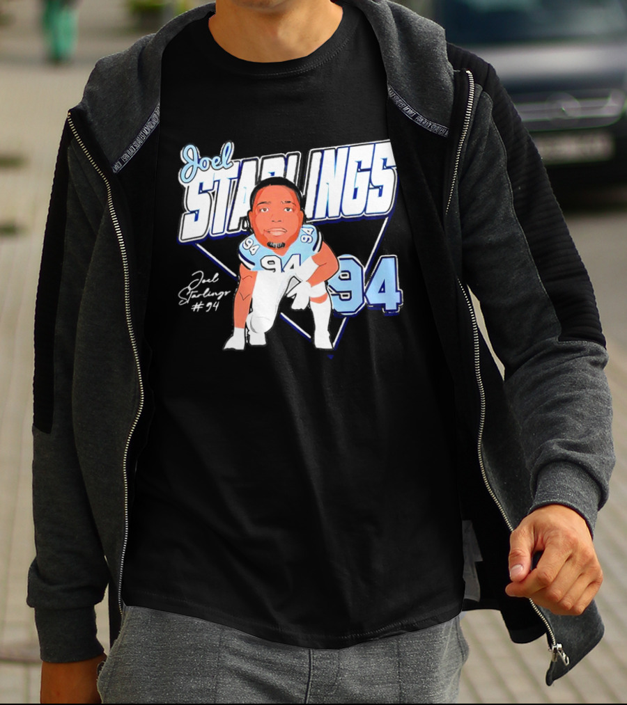 Joel Starlings North Carolina Tar Heels #94 Cartoon Character T-Shirt