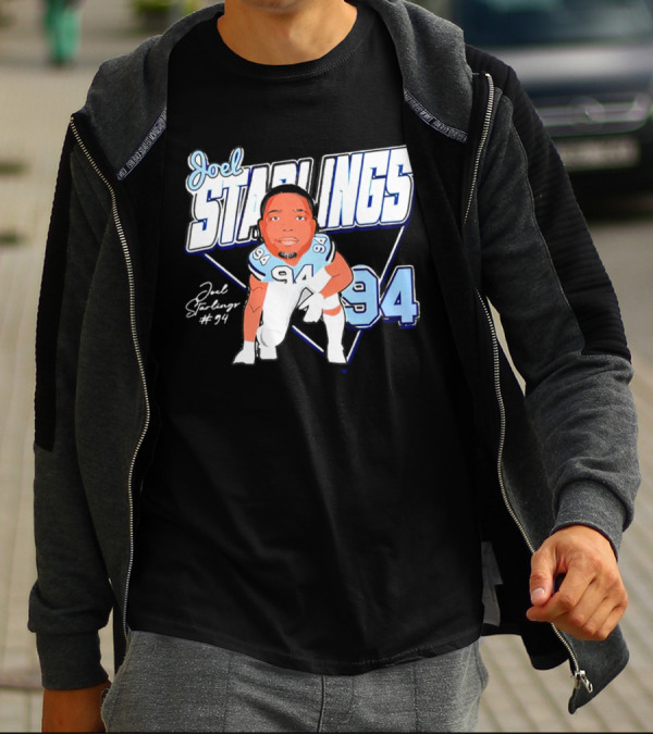 Joel Starlings North Carolina Tar Heels #94 Cartoon Character T-Shirt