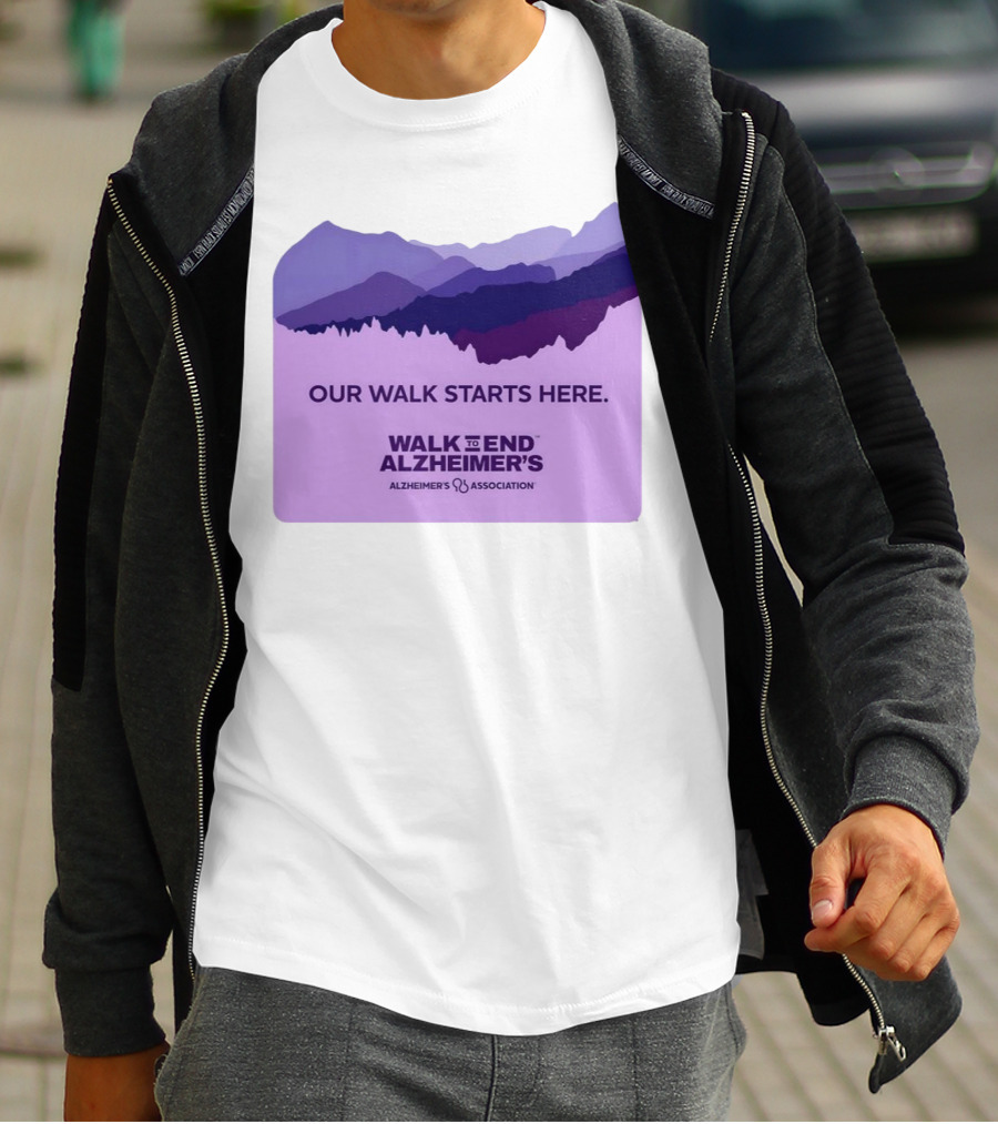Our Walk Starts Here Walk To End Alzheimer’s Alzheimer's Association T-Shirt