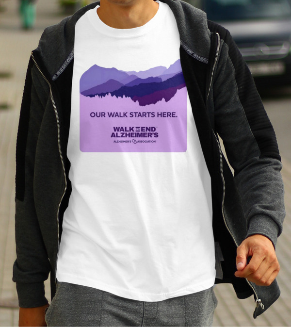 Our Walk Starts Here Walk To End Alzheimer’s Alzheimer's Association T-Shirt