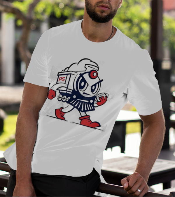 Pate State PS Locomotive Football Mascot T-Shirt