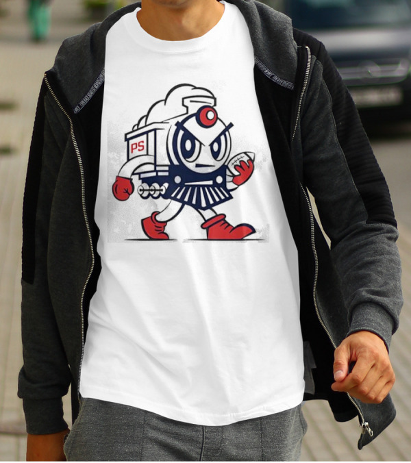 Pate State PS Locomotive Football Mascot T-Shirt