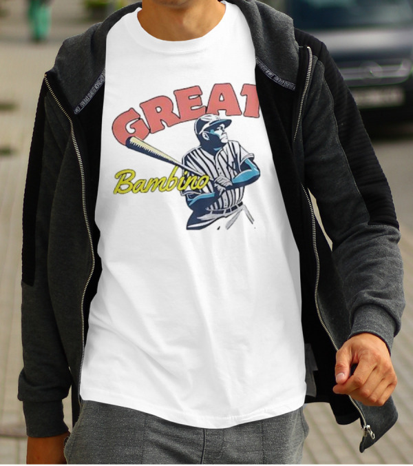 Great Bambino Baseball Legend Iconic Cotton Crew T-Shirt