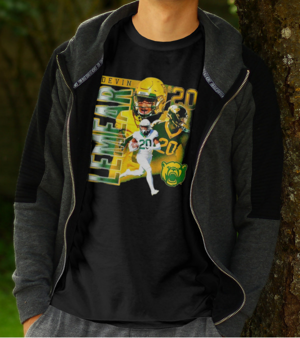 Devin Lemear 20 Baylor Bears Football Player Collage T-Shirt