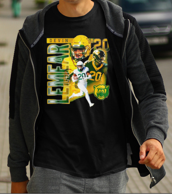 Devin Lemear 20 Baylor Bears Football Player Collage T-Shirt